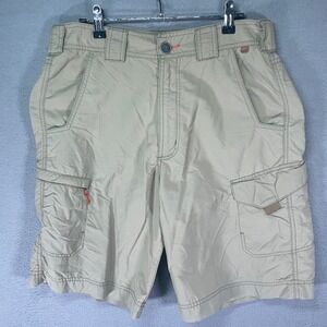 Pacific Trail Cargo Hiking Shorts Mens 32 Beige Nylon Outdoor Utility